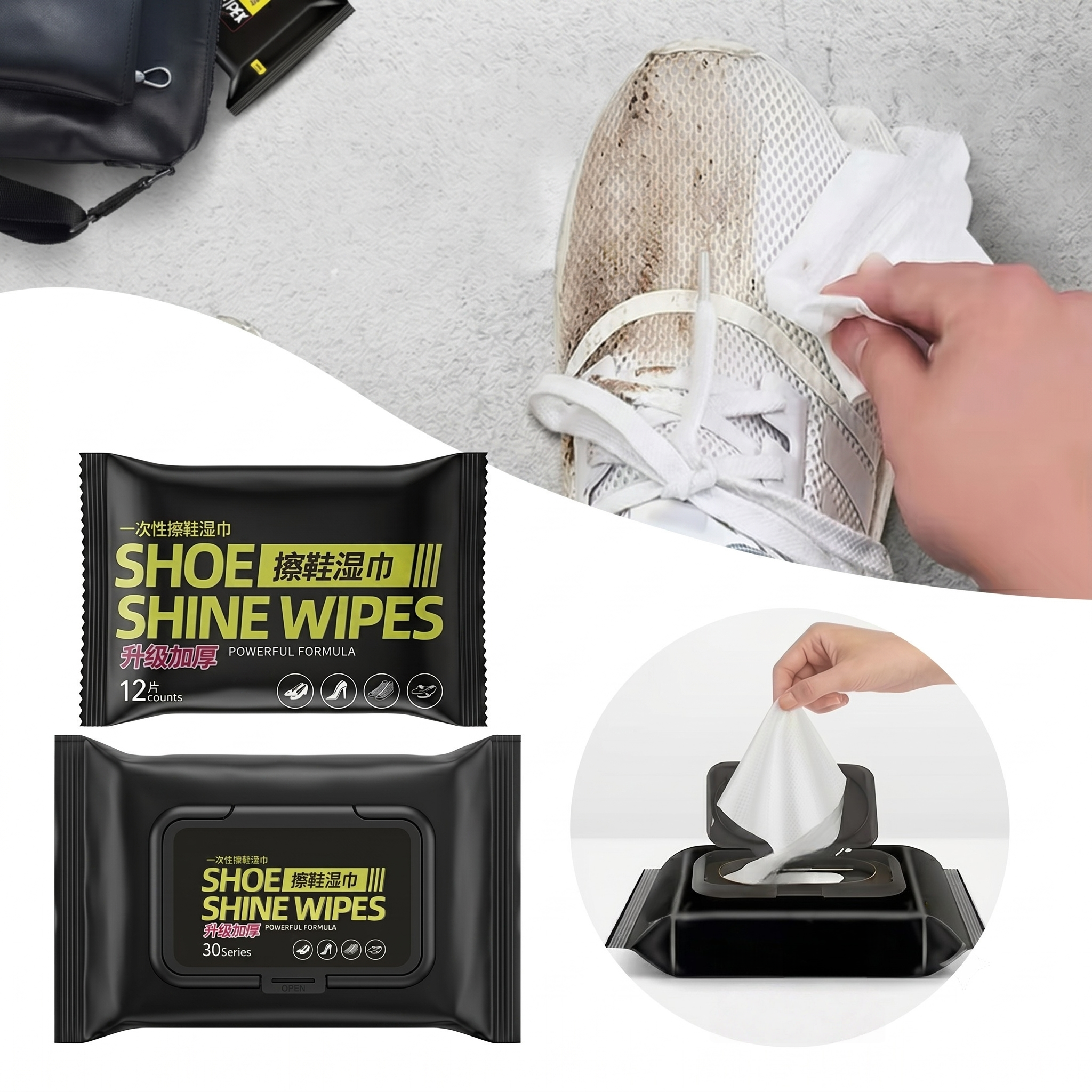 Sneaker Care Clean - Disposable Sneaker Cleaning Wipes Pack of