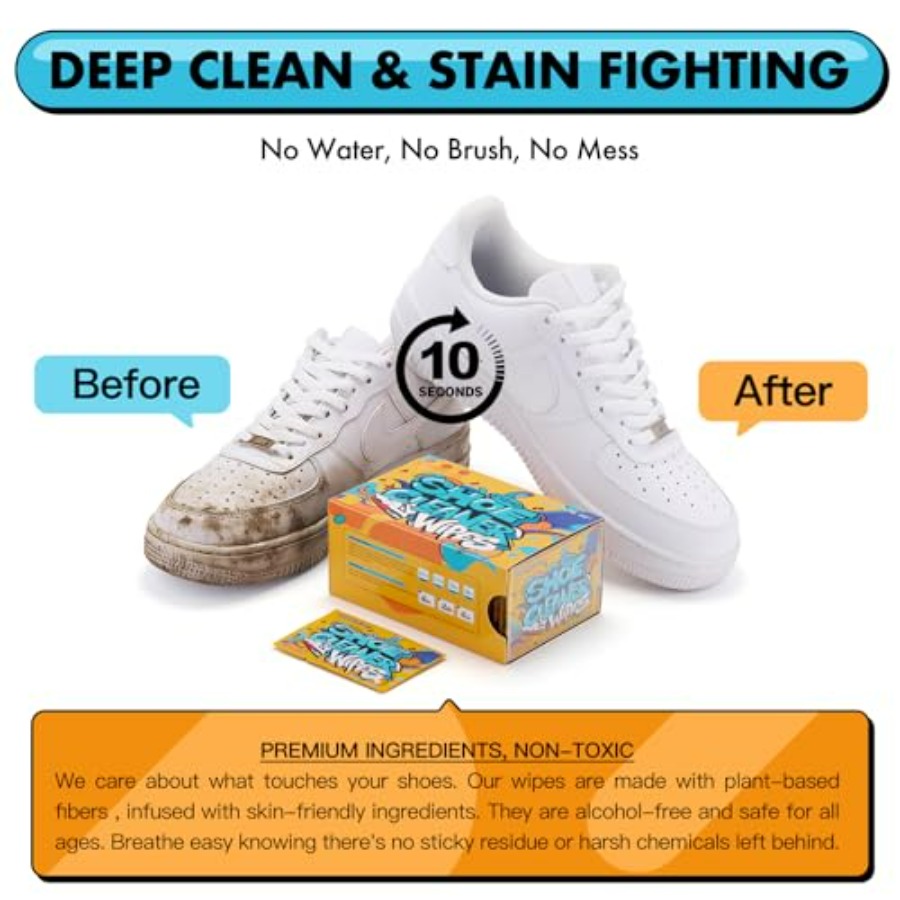 Shoe Cleaner Wipes, Shoe Clean – обзор и цена Sneaker Care Clean