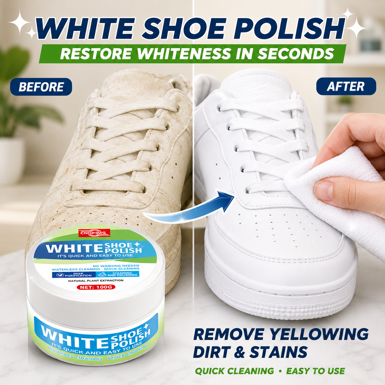 White Shoe Cleaning Cream, Qui – обзор и цена Sneaker Care Clean