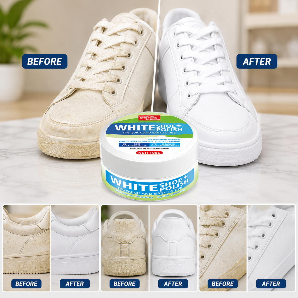 White Shoe Cleaning Cream, Qui – обзор и цена Sneaker Care Clean