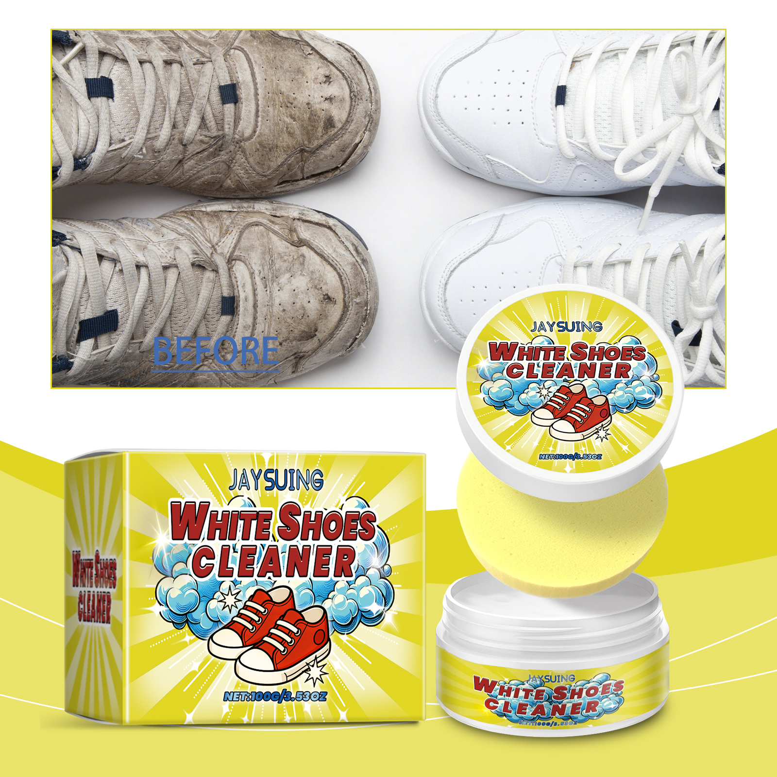 White Shoes Cleaning Cream Sta – обзор и цена Sneaker Care Clean